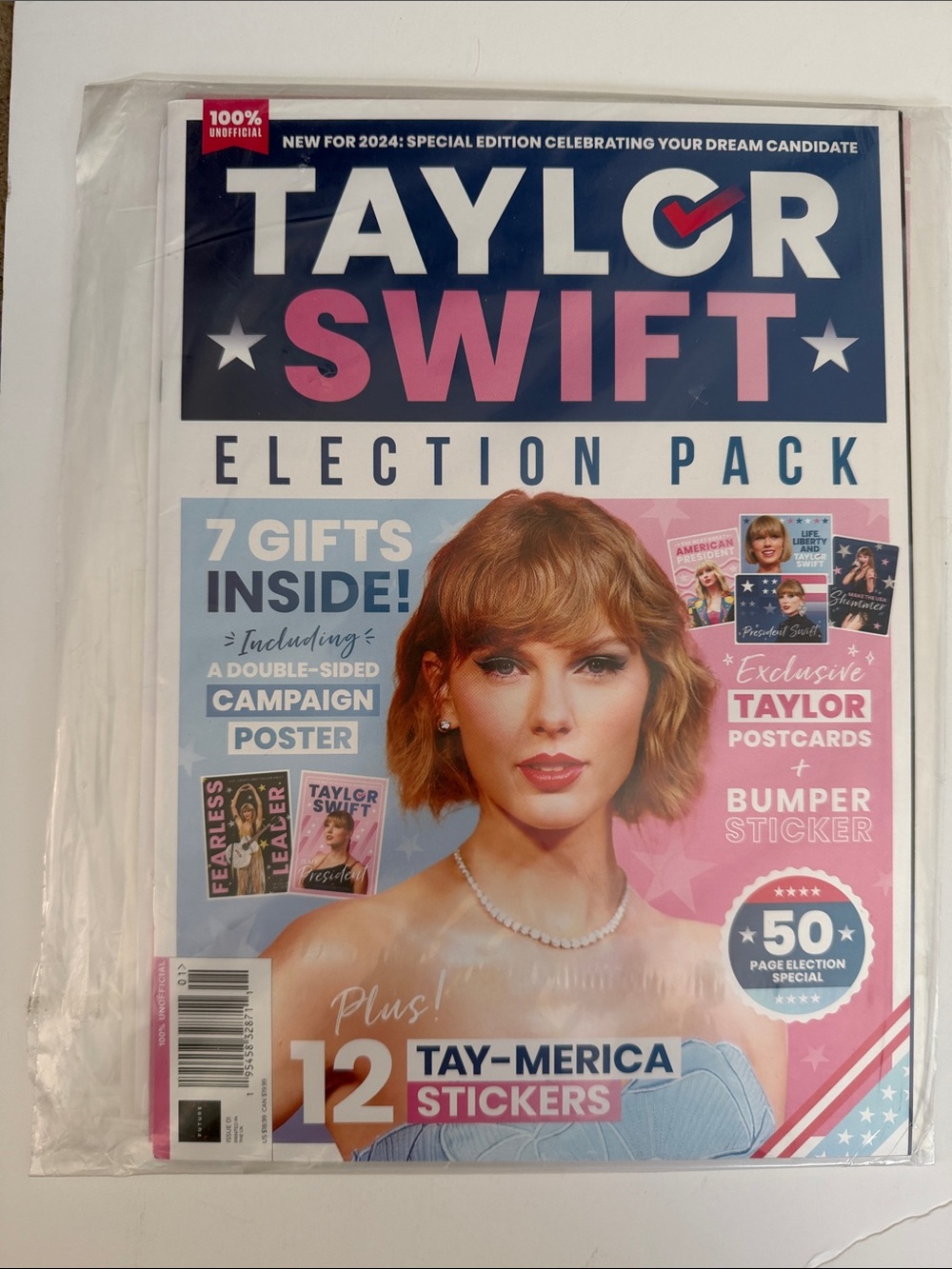 Taylor Swift Election Pack Poster - Pink & Blue Home Art Poster